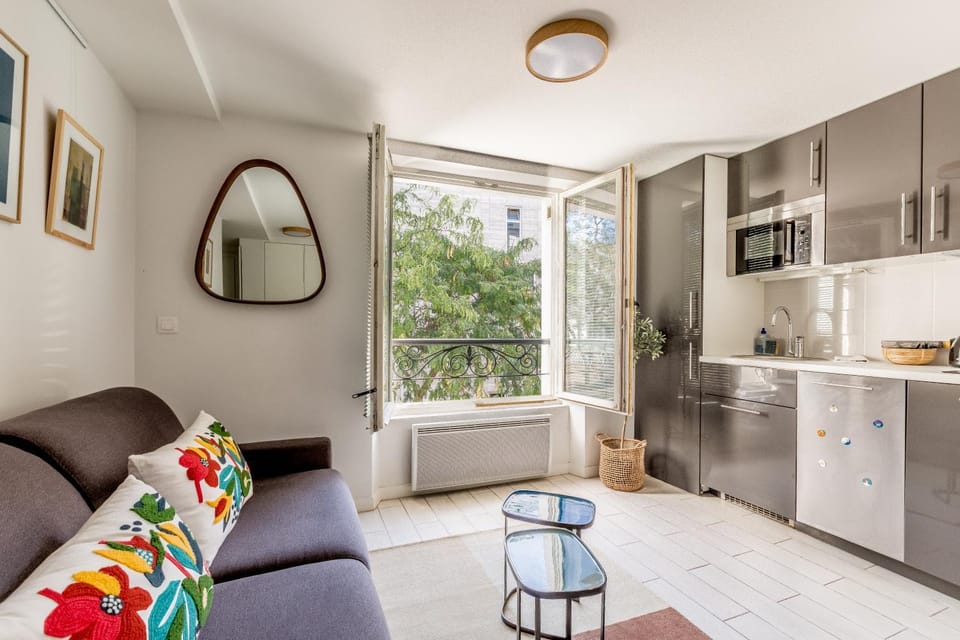 Living room, kitchen