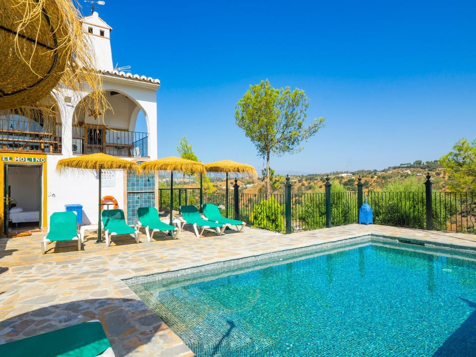 Spring, Natural landscape, Pool view, Swimming pool, sunbed