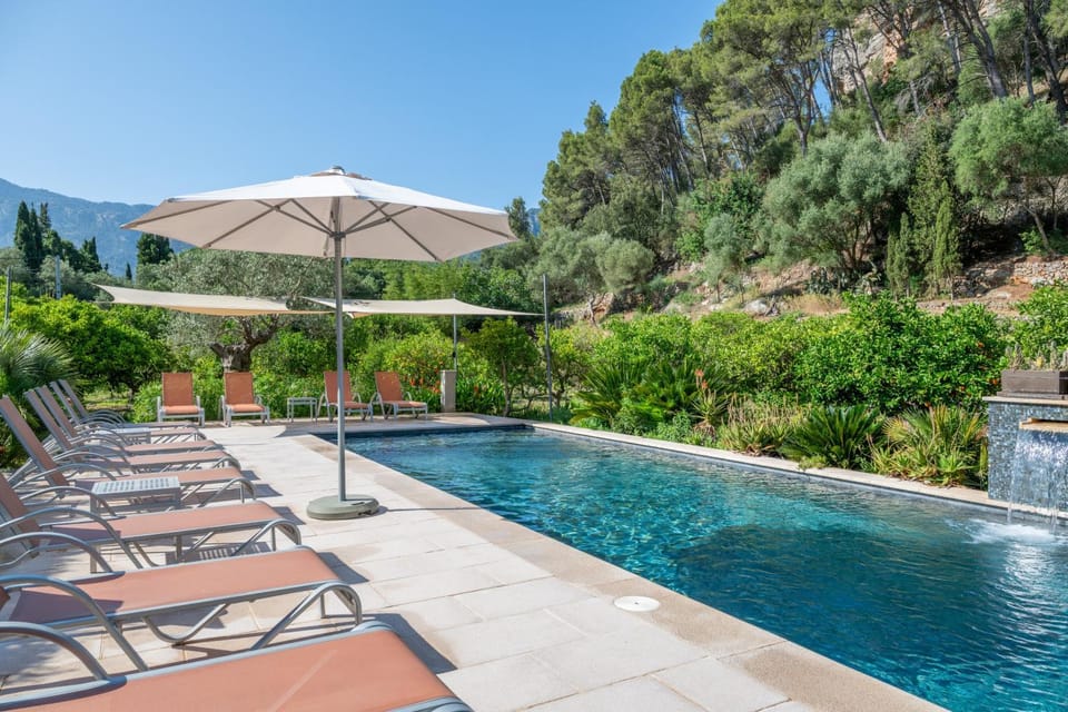 Property building, Living room, Swimming pool