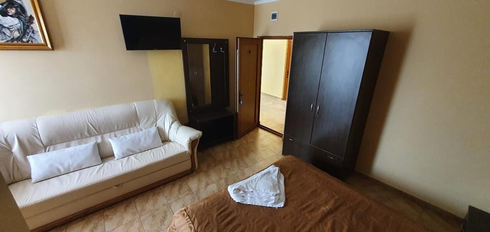 Bed, Living room, Photo of the whole room, Seating area