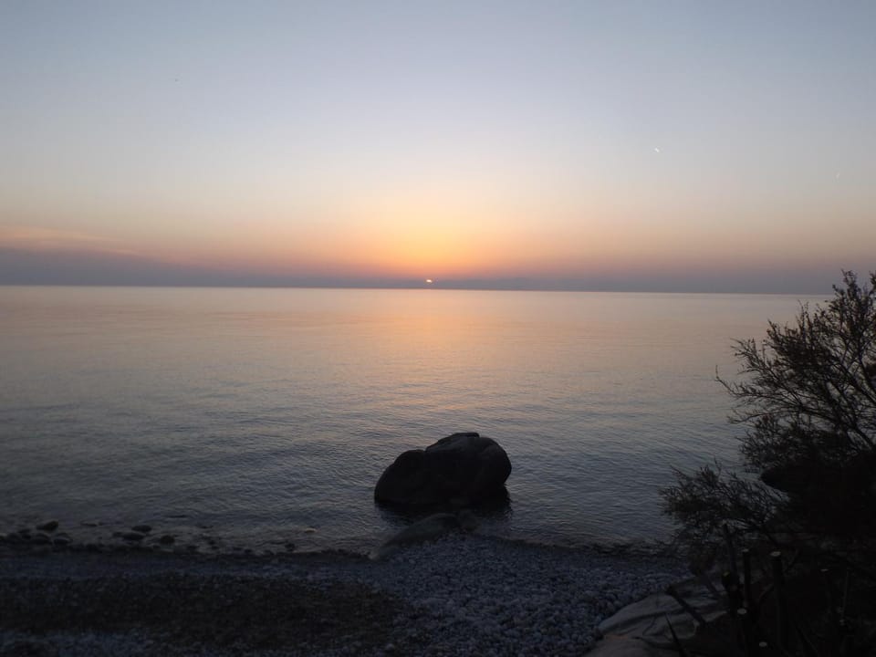 Natural landscape, Sea view, Sunset