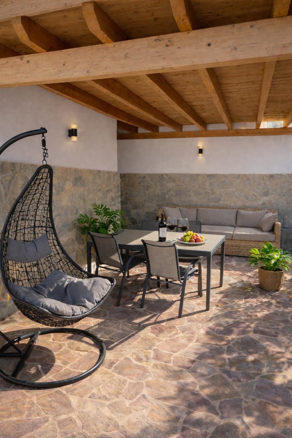 Patio, Day, Seating area