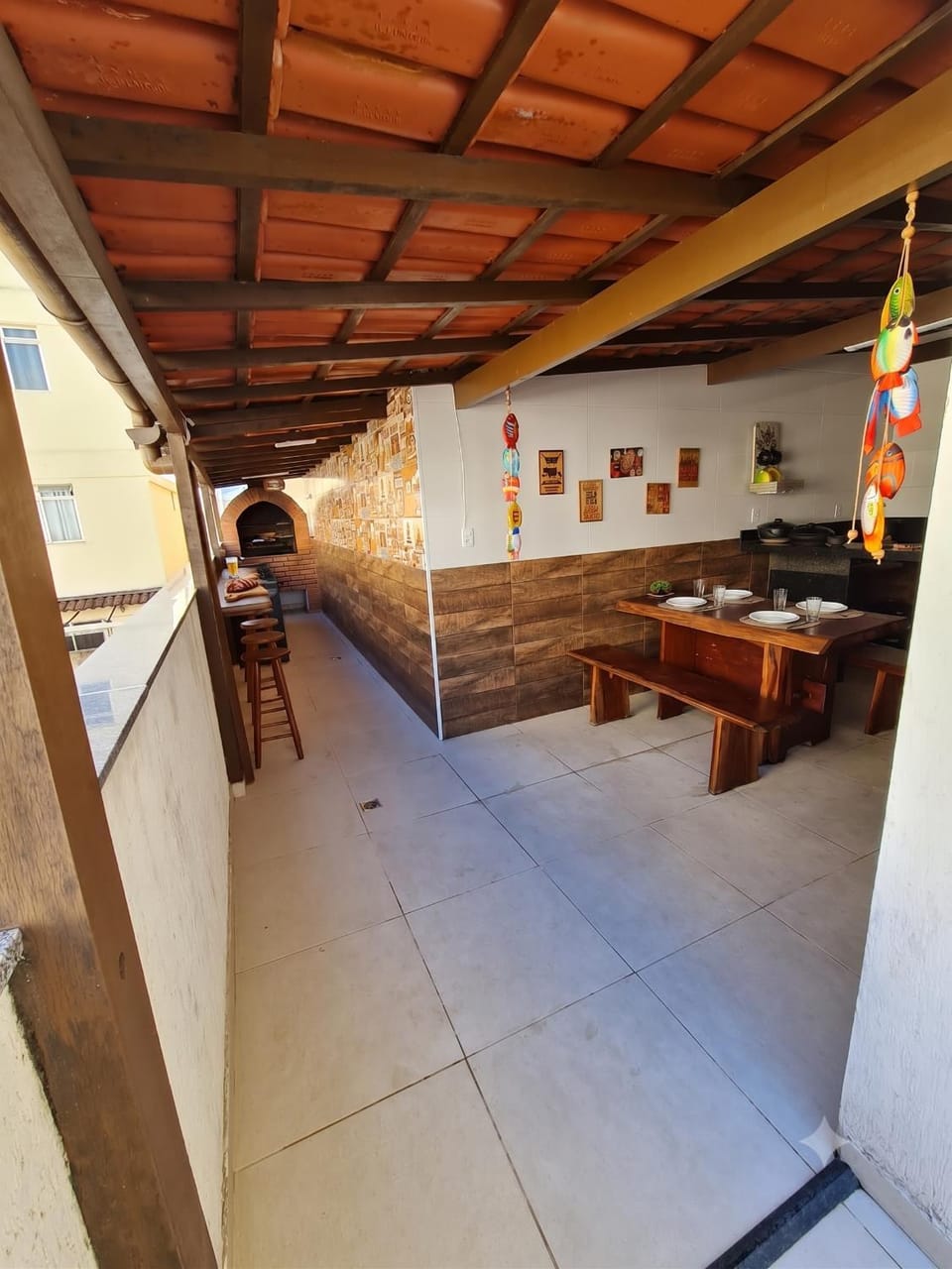 Patio, BBQ facilities, Seating area, kitchen