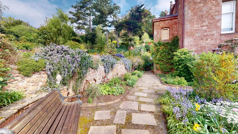 Property building, Spring, Garden, Garden view