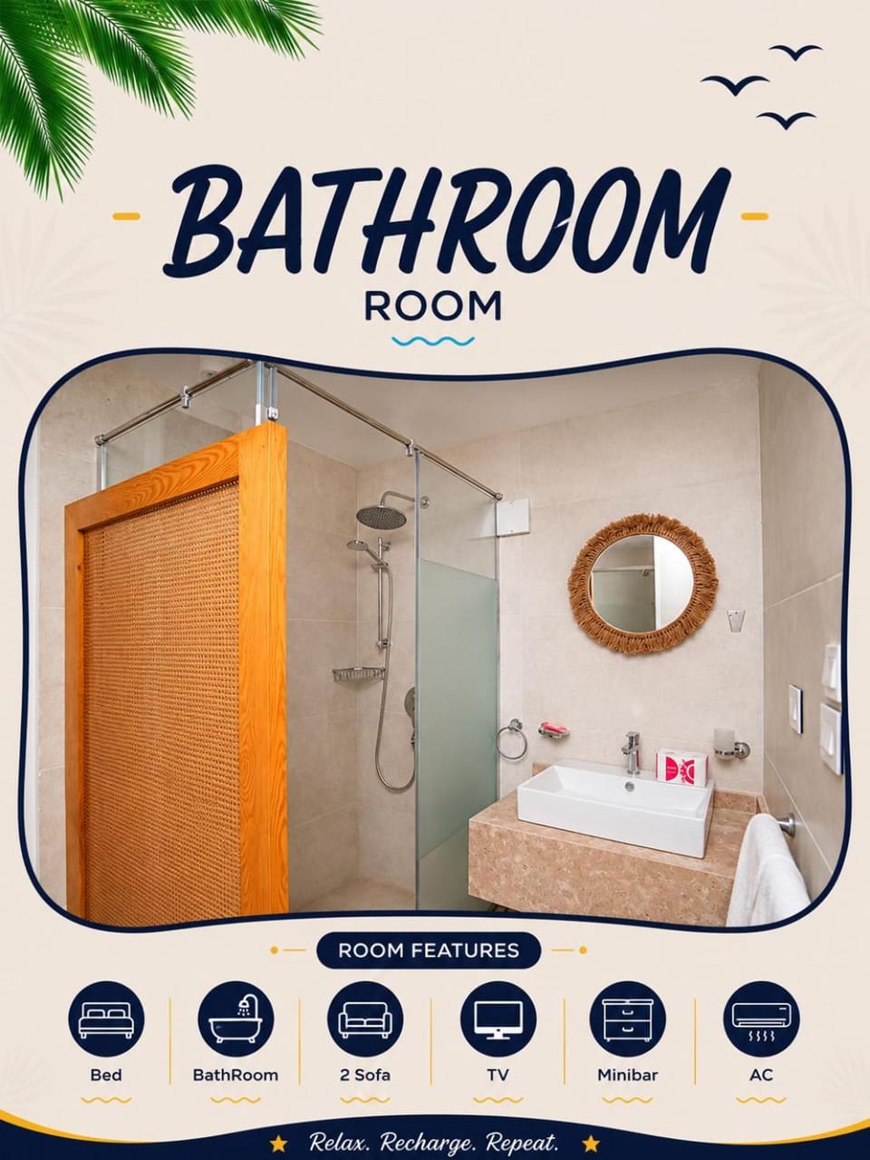Shower, Bed, Bathroom, Photo of the whole room, Bedroom, towels