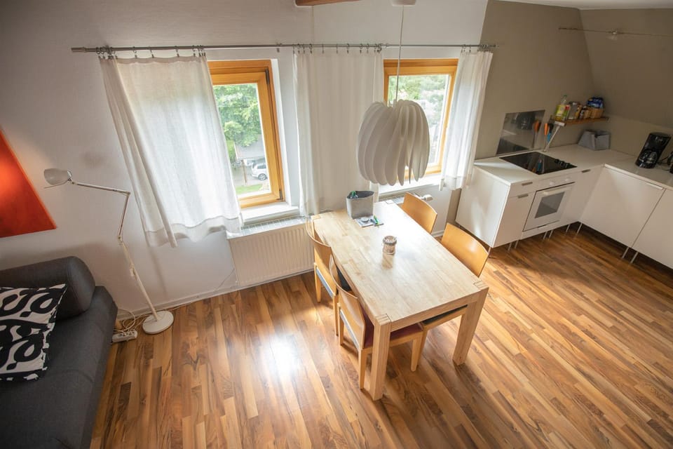 Kitchen or kitchenette, Living room, Photo of the whole room, Dining area