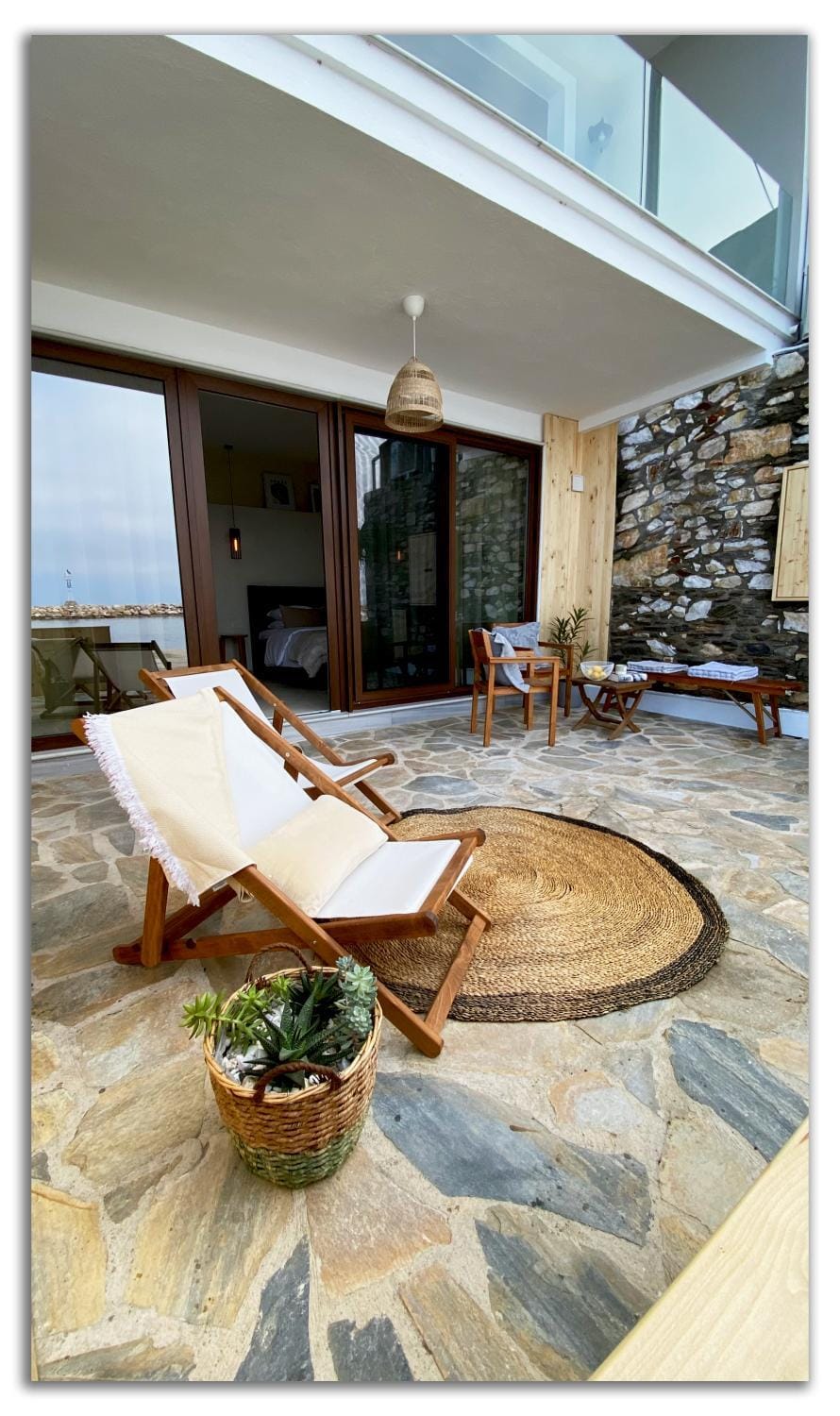 Balcony/Terrace, Seating area, Sea view, Sunset