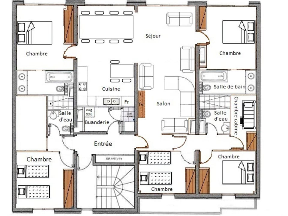 Appartement 6 pièces rénové pour 10, centre Méribel, proche pistes, avec Wifi - FR-1-411-8 Apartment in Les Allues