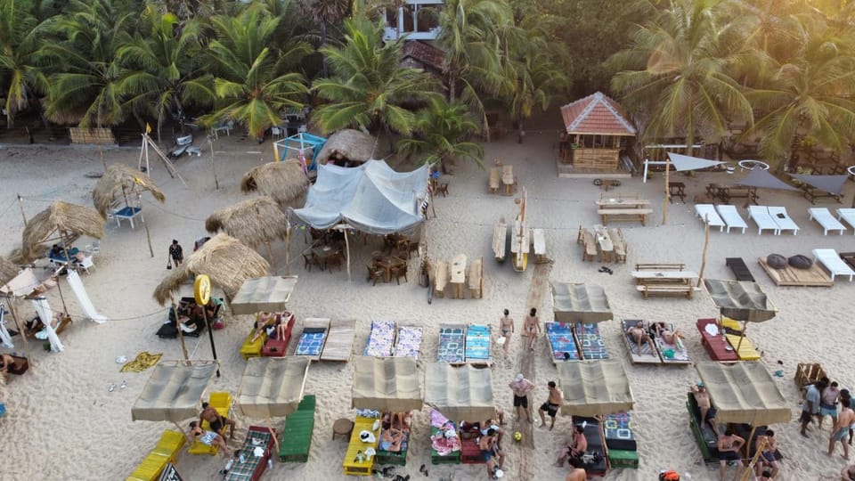 Bird's eye view, Beach, Location, sunbed