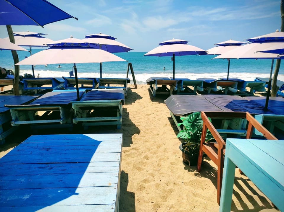 Day, Natural landscape, Beach, Sea view, sunbed