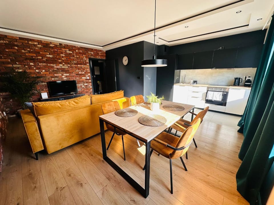 Kitchen or kitchenette, Living room, Seating area, Dining area, pet friendly, stove