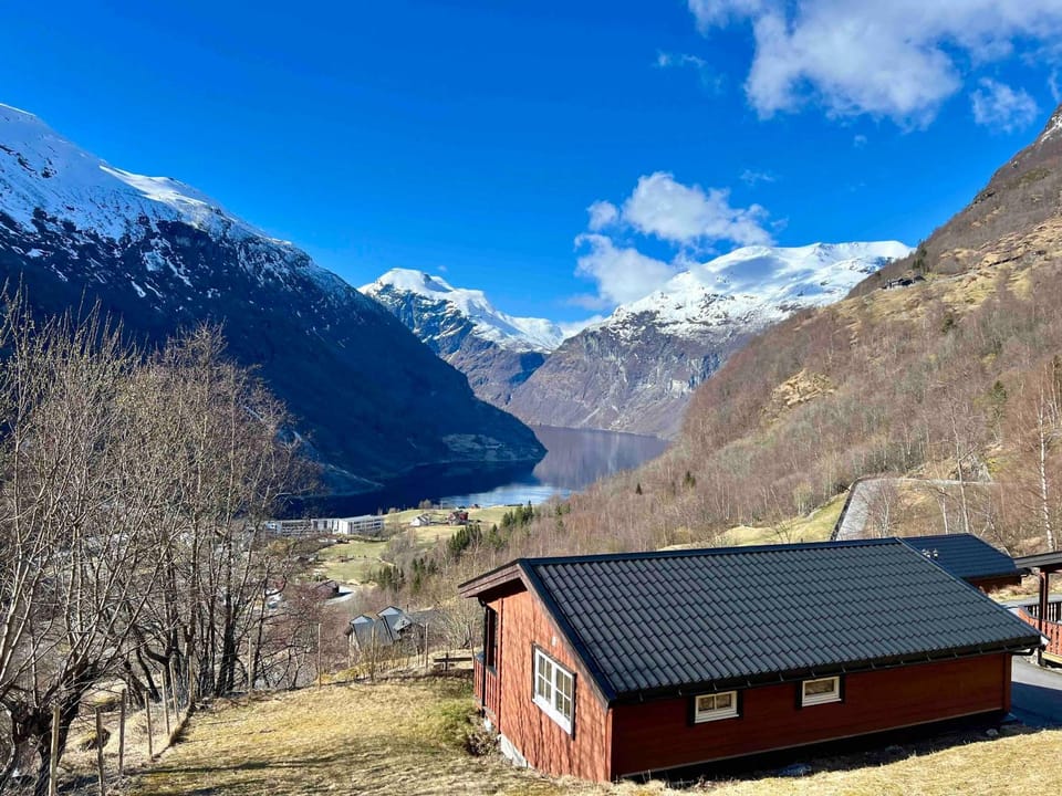 Property building, Spring, Natural landscape, Mountain view