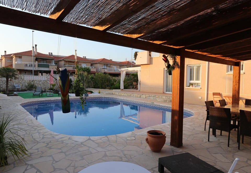 Swimming pool, Sunset