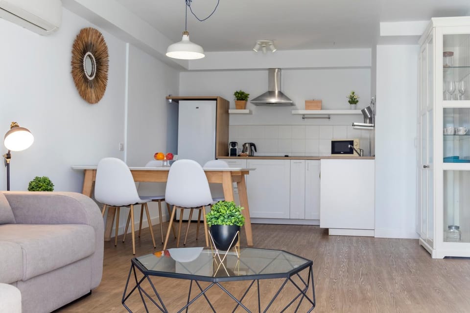 Living room, kitchen