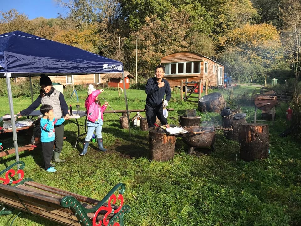 Shepherds Huts Ham Hill, 2 double beds, Bathroom, Lounge, Diner, Kitchen, LOVE dogs & Cats Looking out to lake and by Ham Hill Country Park plus parking for large vehicles available also great deals on workers long term This is the place to relax and BBQ Hotel in South Somerset District