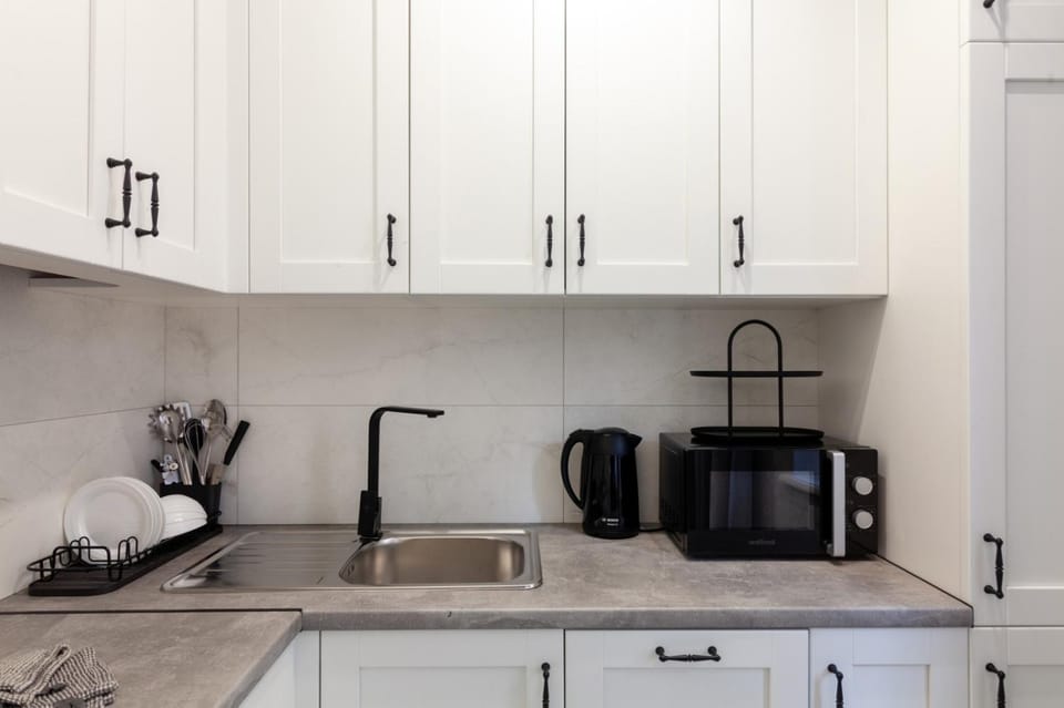 Kitchen or kitchenette, minibar, stove