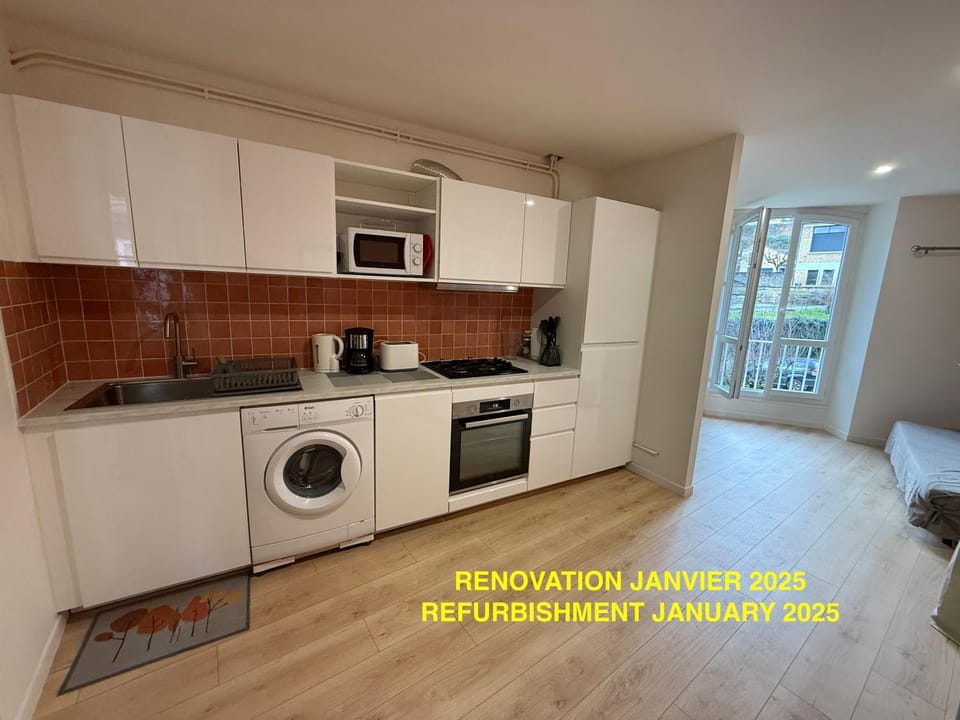 Living room, kitchen