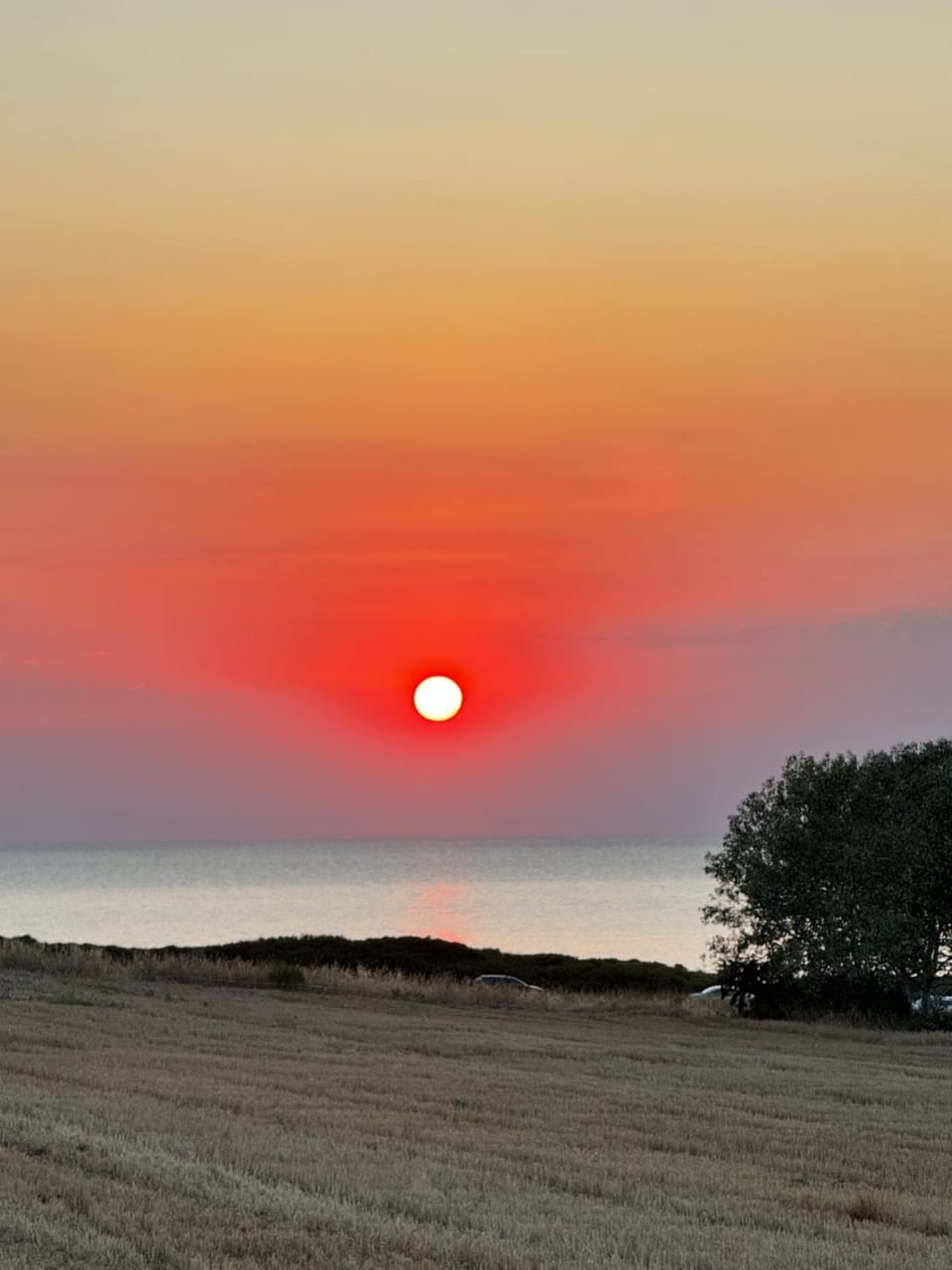 Beach, Sea view, Sunset