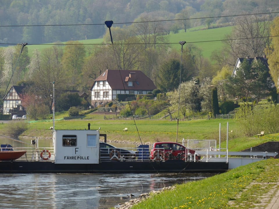 Property building, Spring, Day, Natural landscape, River view