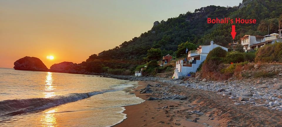 Beach, Sea view, Sunset