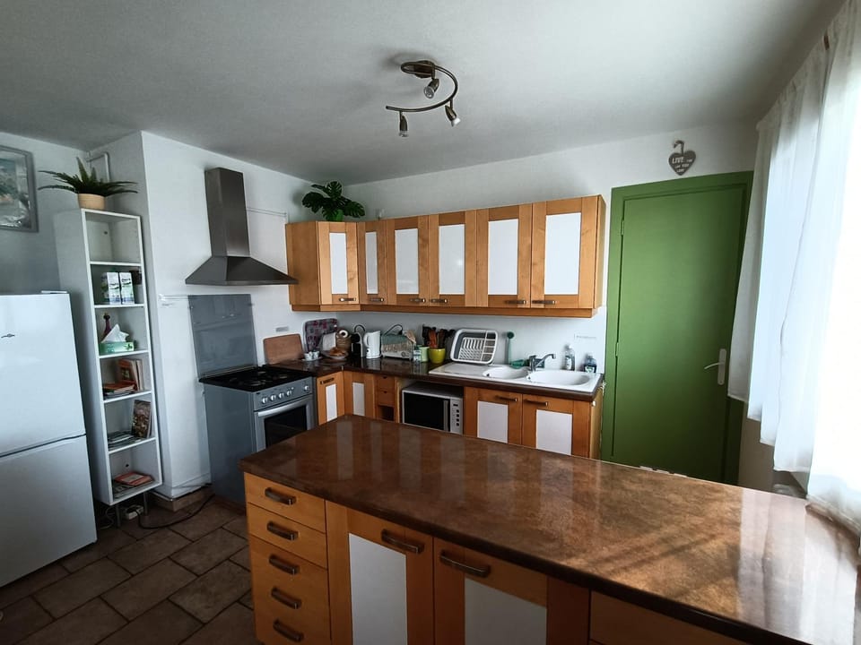 Kitchen or kitchenette, pet friendly, stove, toaster