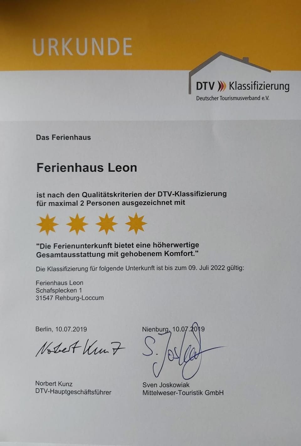 Certificate/Award