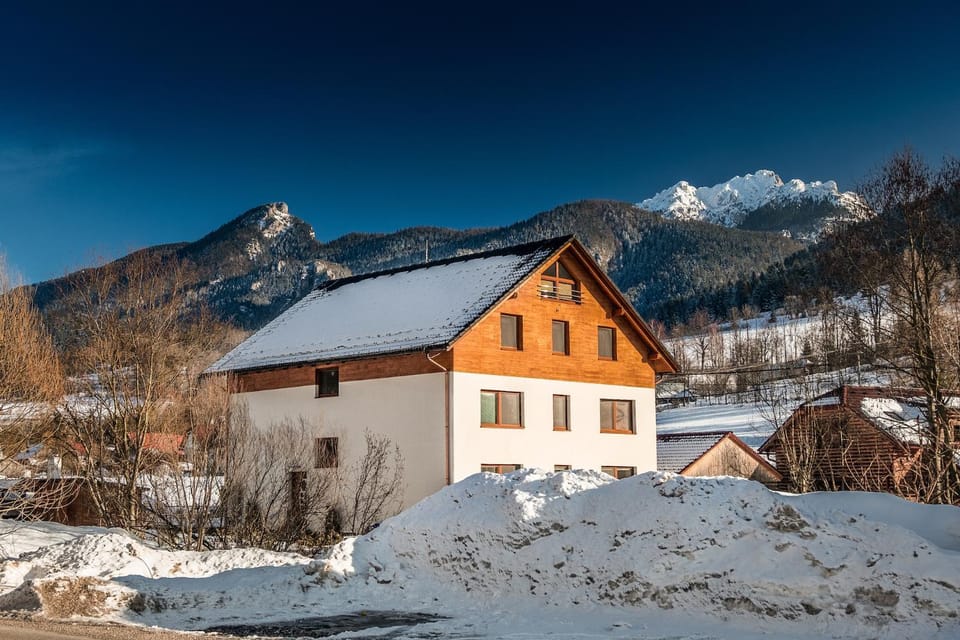 Property building, Winter, Mountain view