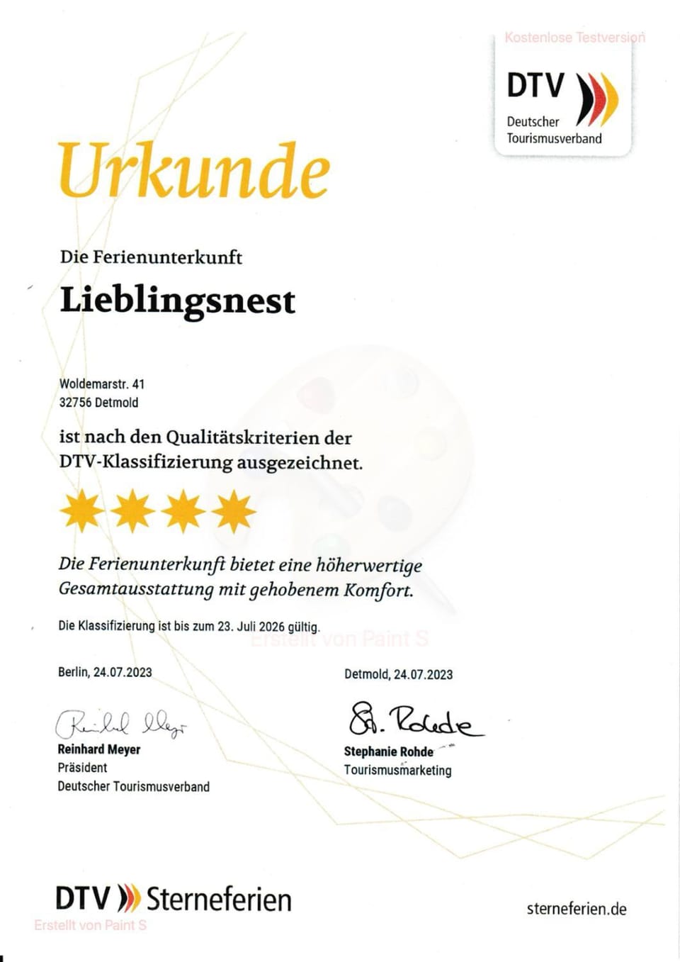 Certificate/Award