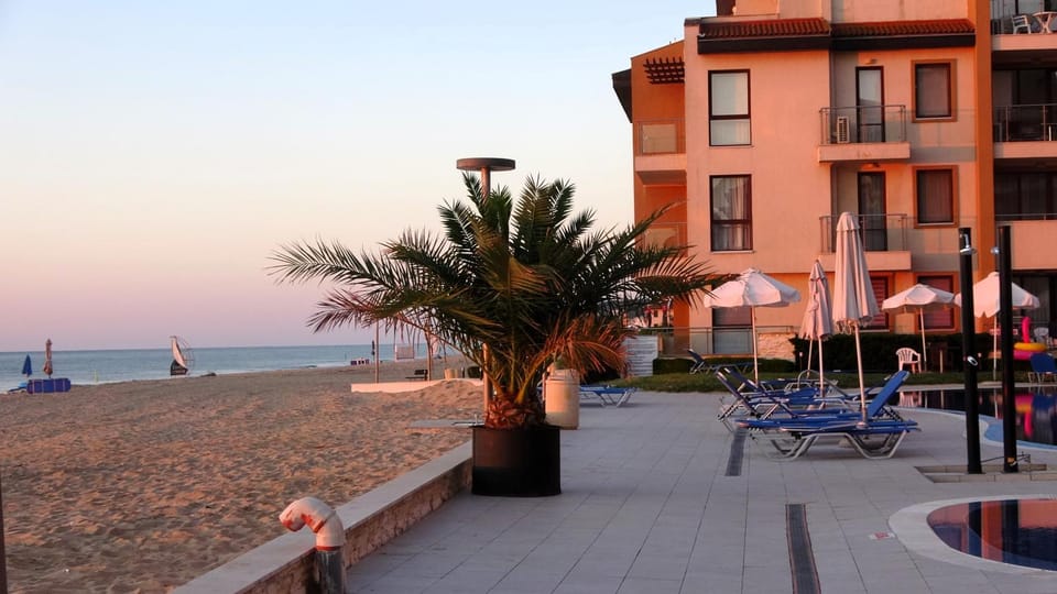 Property building, Beach, sunbed