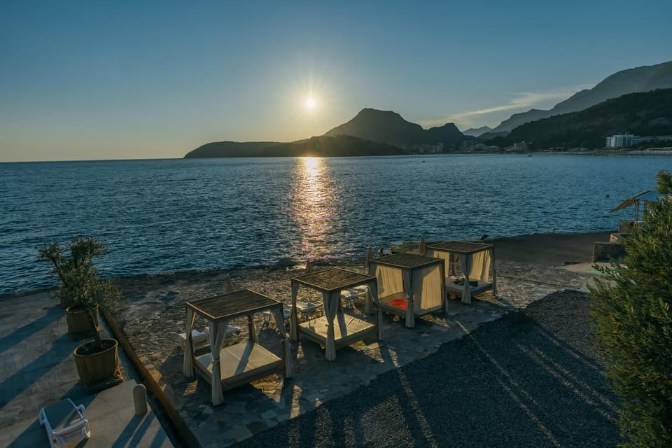 Day, Beach, Sea view, Sunset