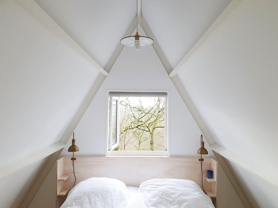 Bed, Natural landscape, Winter, Bedroom
