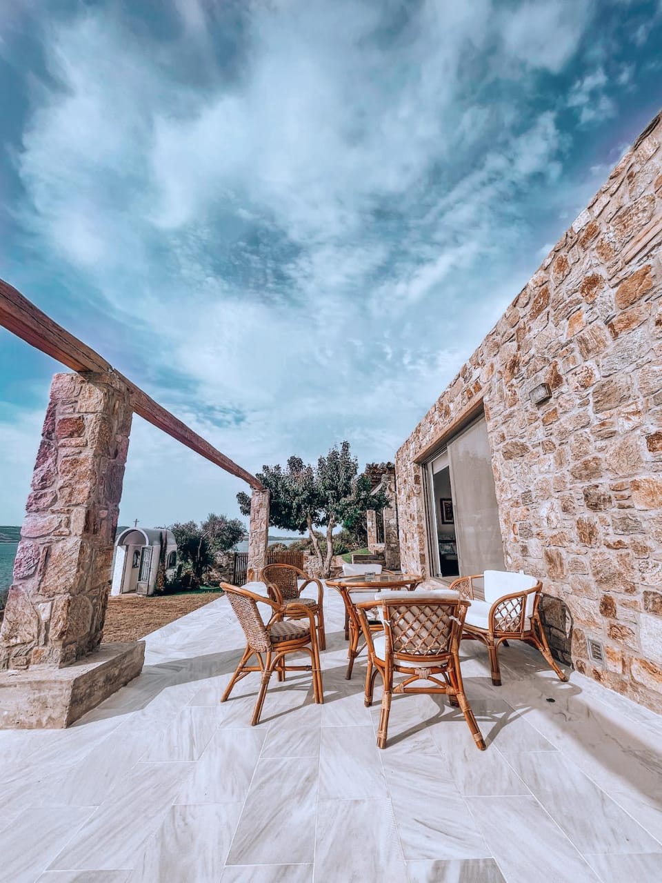 Stone built house next to the beach Villa in Halkidiki