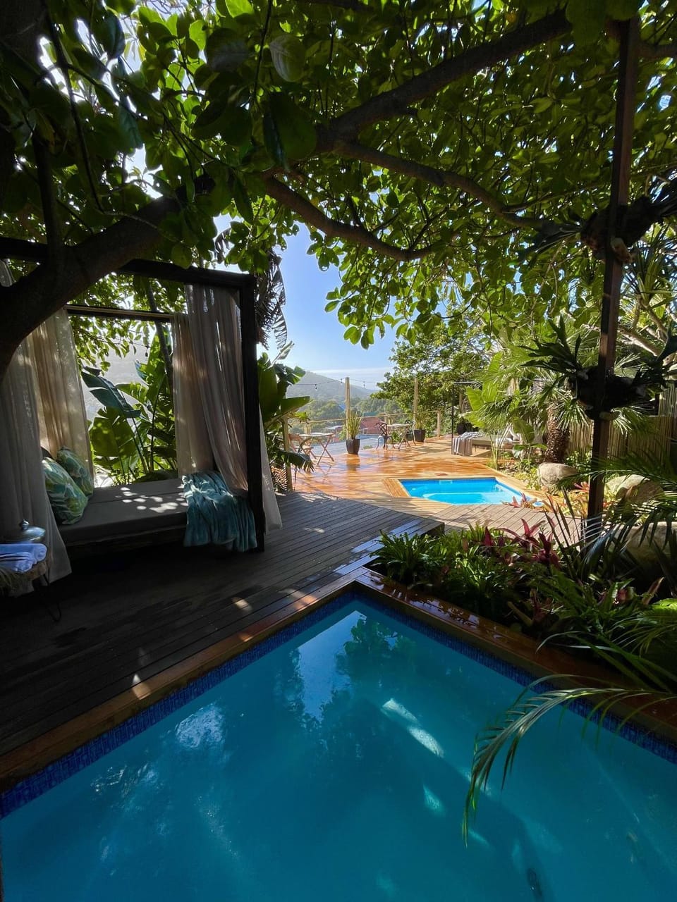 Patio, Garden, Balcony/Terrace, Garden view, Pool view, River view, Swimming pool, heating, sunbed