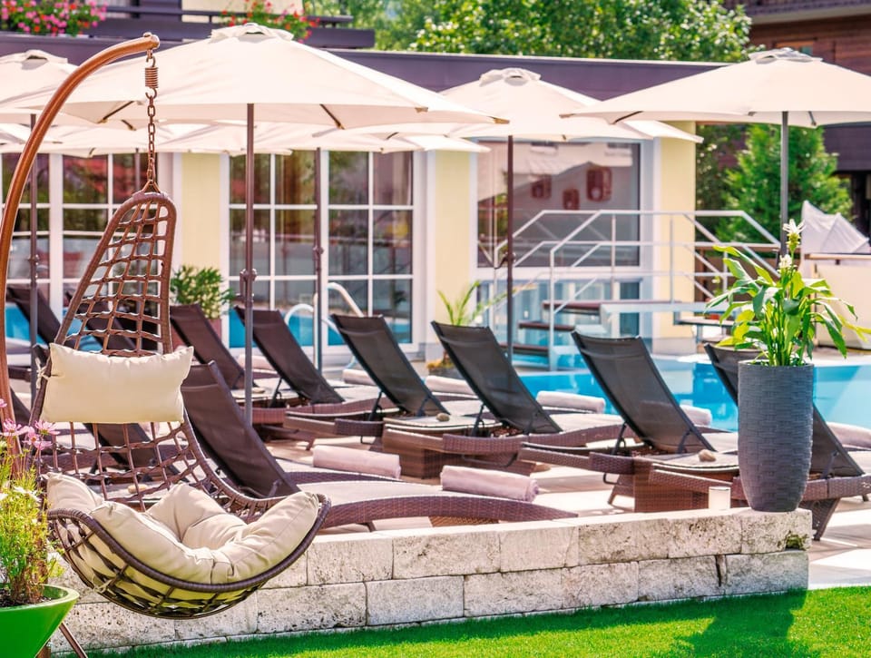 Patio, Garden, Swimming pool