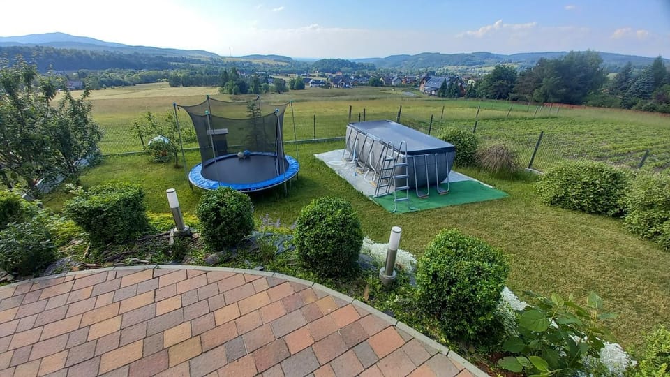 Natural landscape, Garden, Pool view