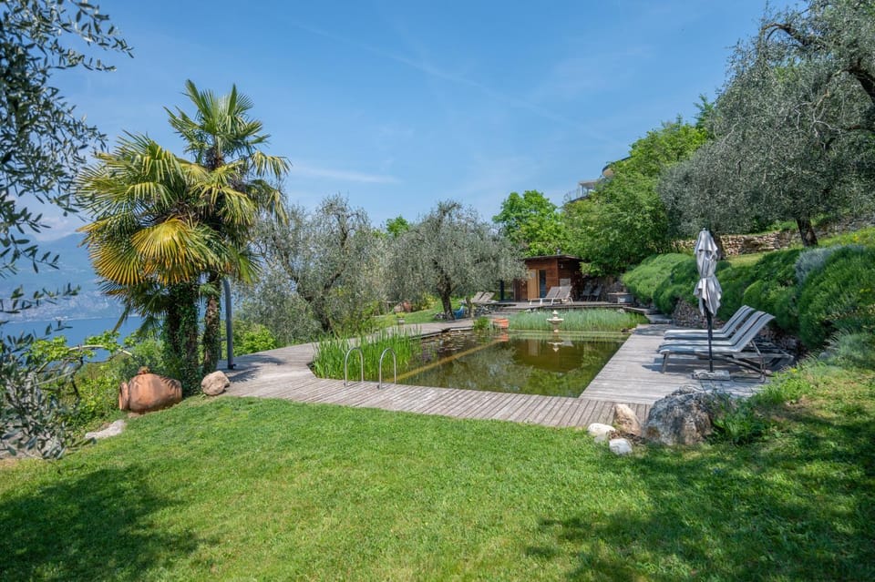 Natural landscape, Garden, Garden view, Lake view, Swimming pool