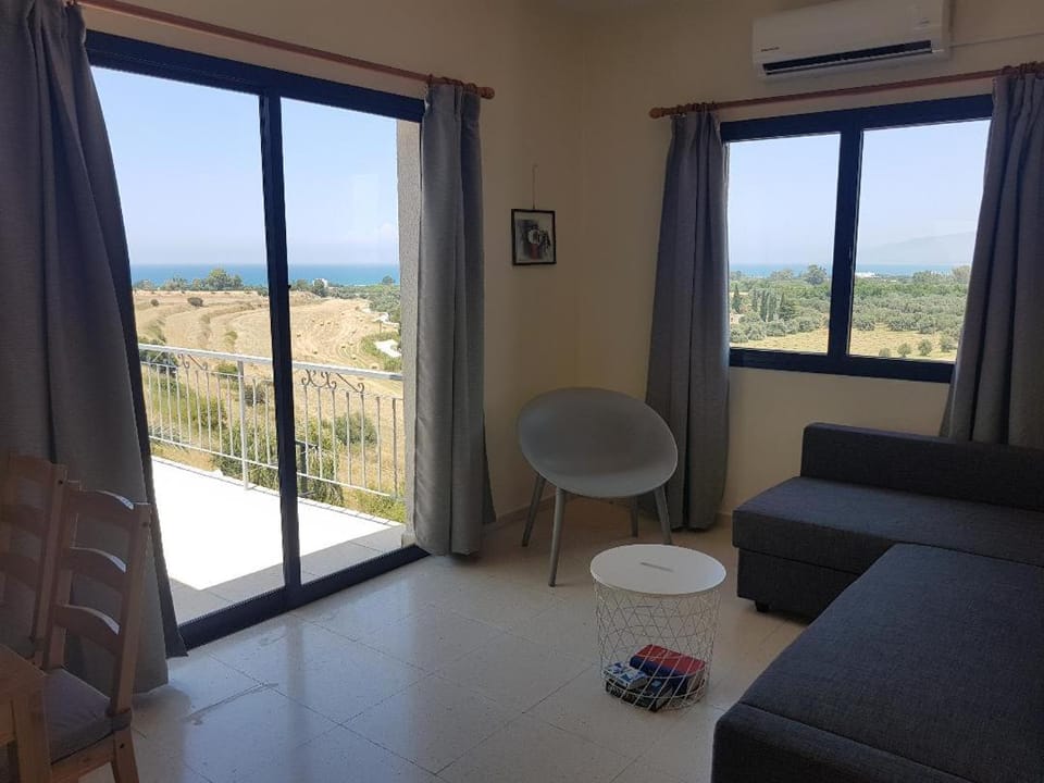 Living room, Seating area, Sea view