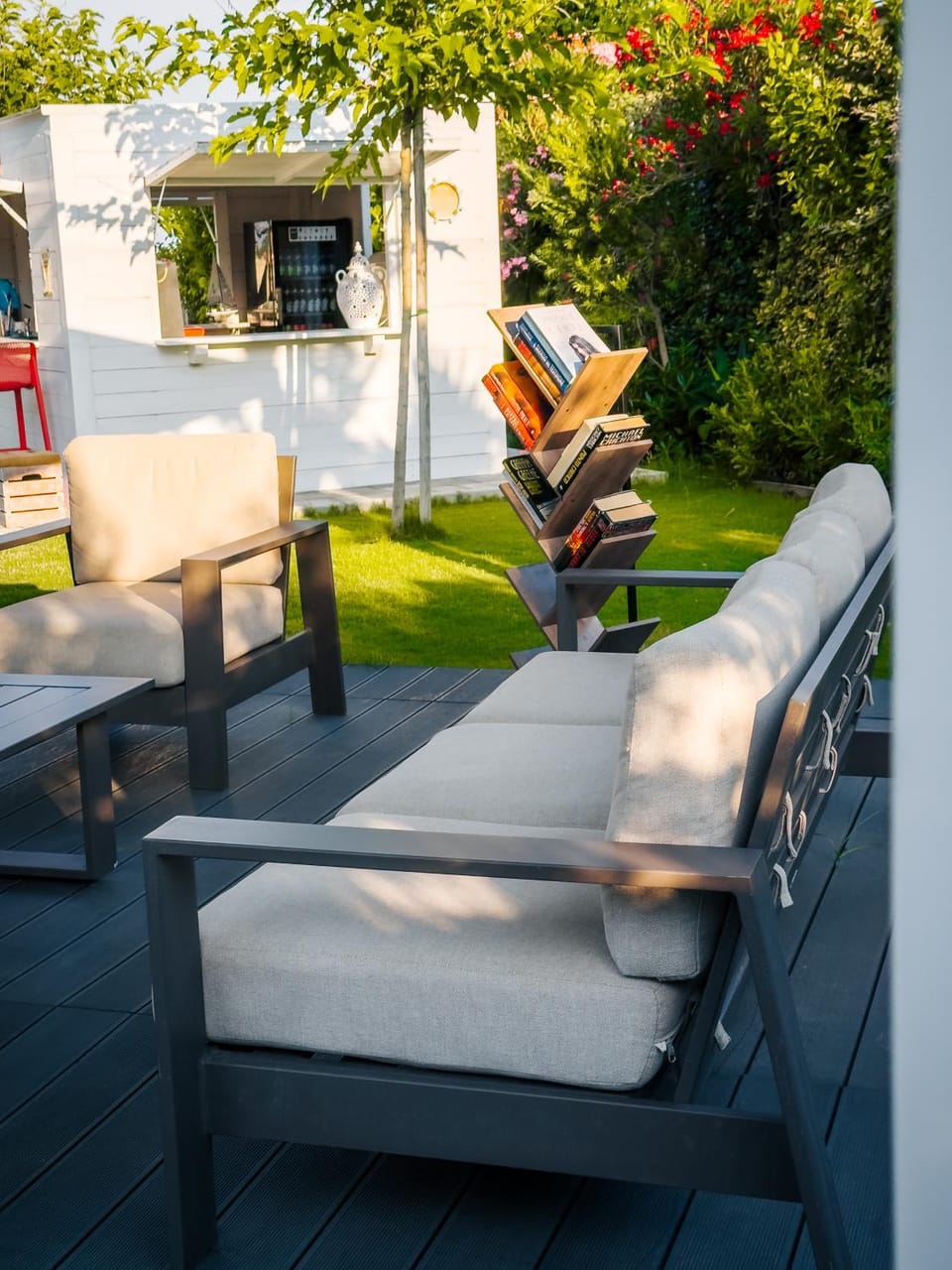 Patio, Garden, Seating area, Garden view