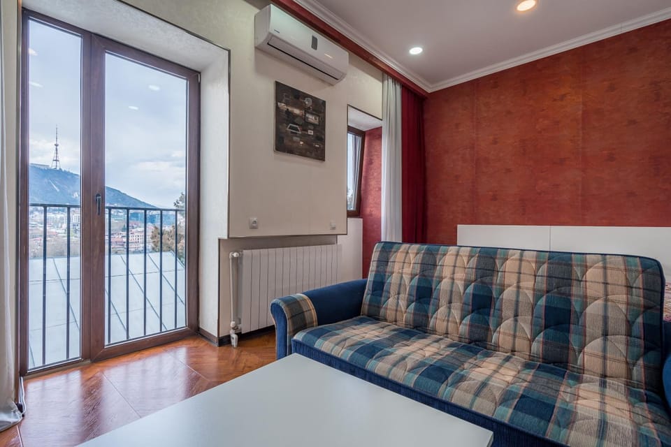 Living room, Seating area, Mountain view, River view