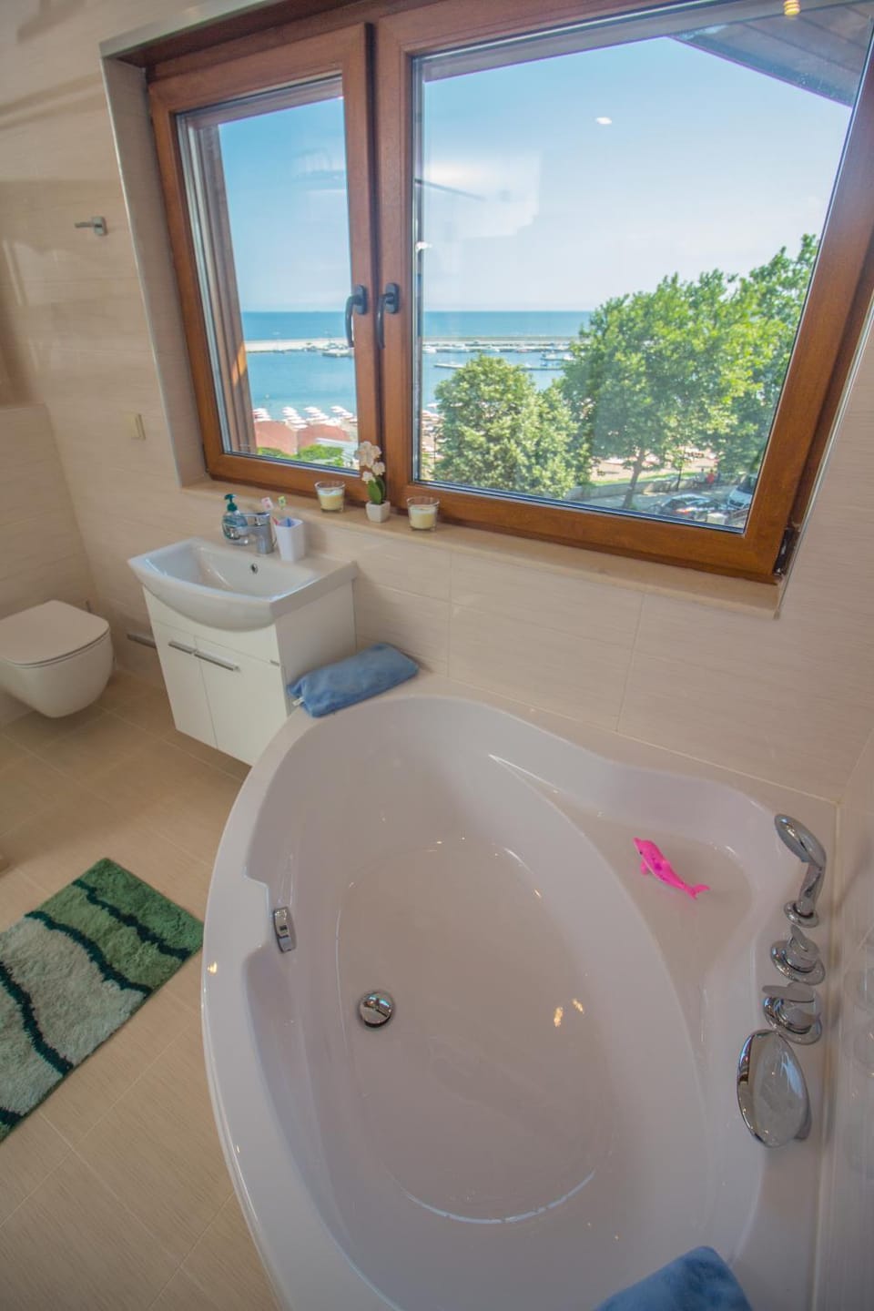 Bathroom, Sea view