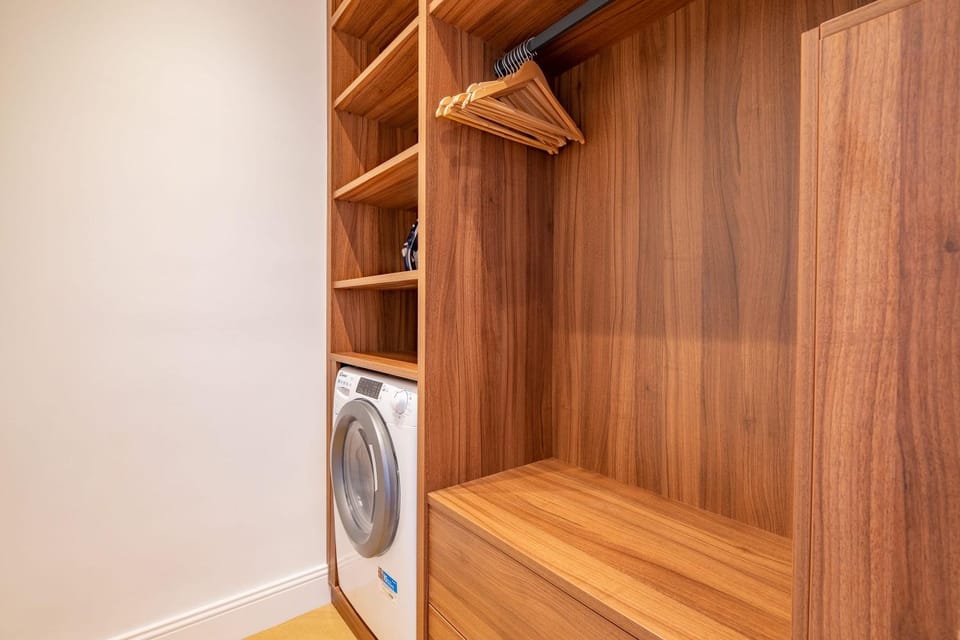 wardrobe, washing machine, dryer