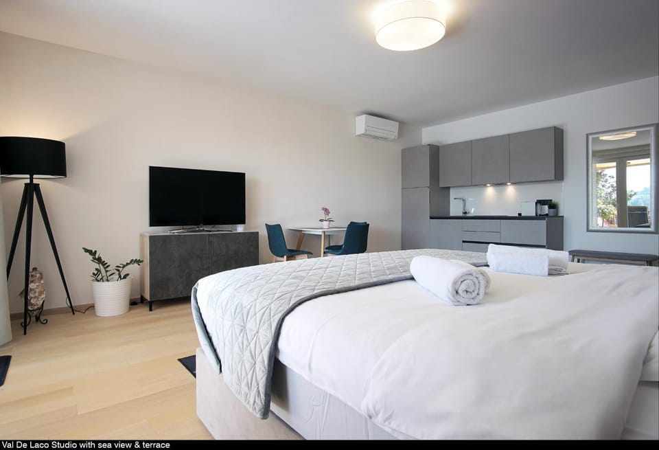 Bed, TV and multimedia, Living room, kitchen