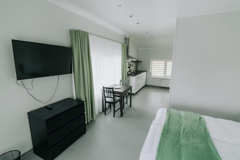 TV and multimedia, Kitchen or kitchenette, Living room, Photo of the whole room, Seating area
