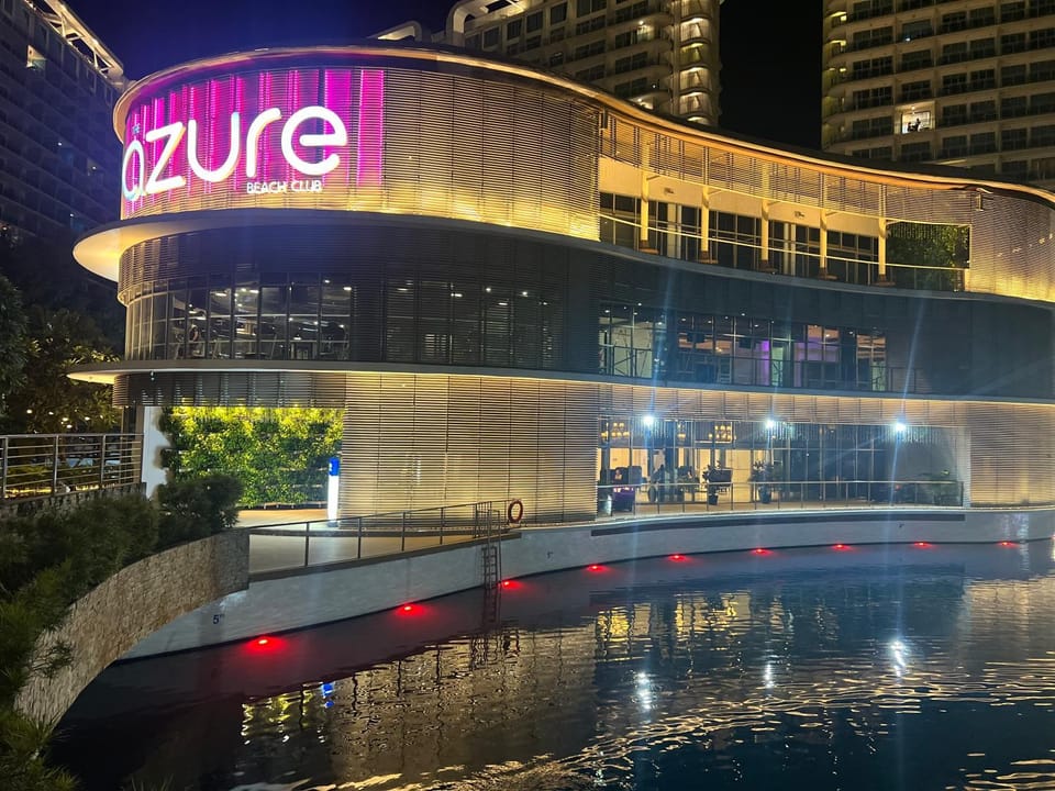 Property building, Night, Evening entertainment, Swimming pool