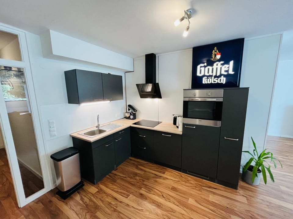 Kitchen or kitchenette, oven, stove
