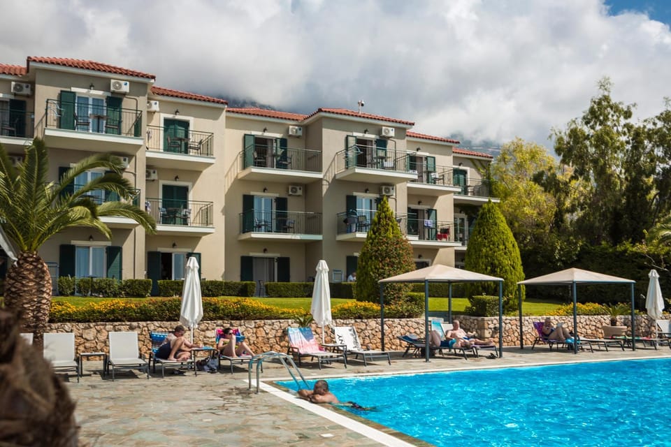 Property building, Facade/entrance, People, Bird's eye view, Swimming pool