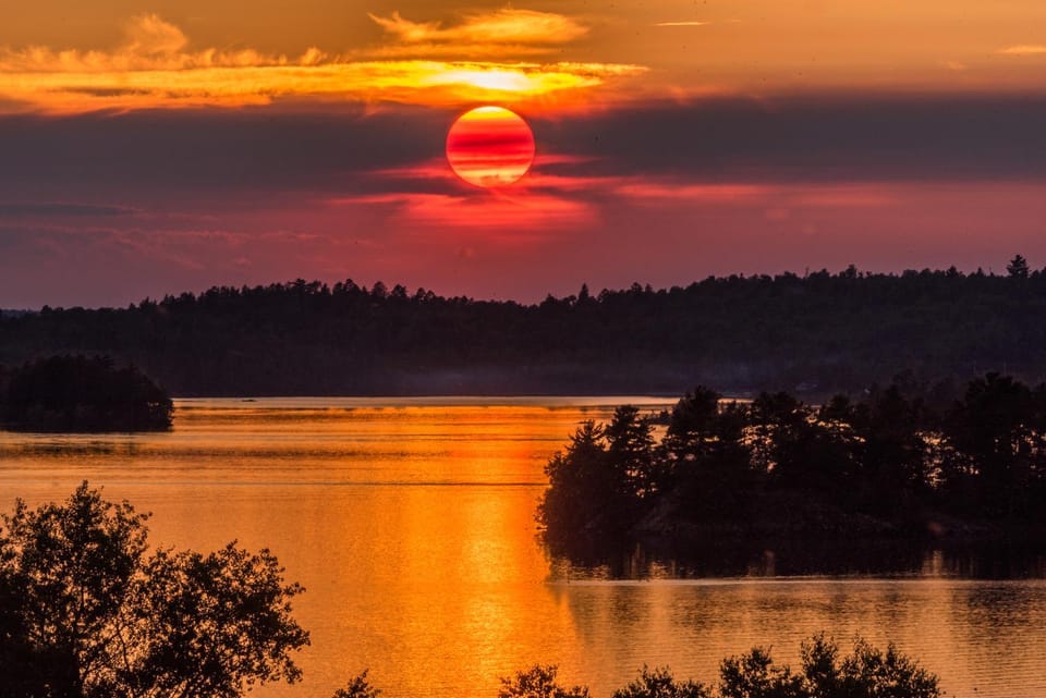 Lake view, Sunset