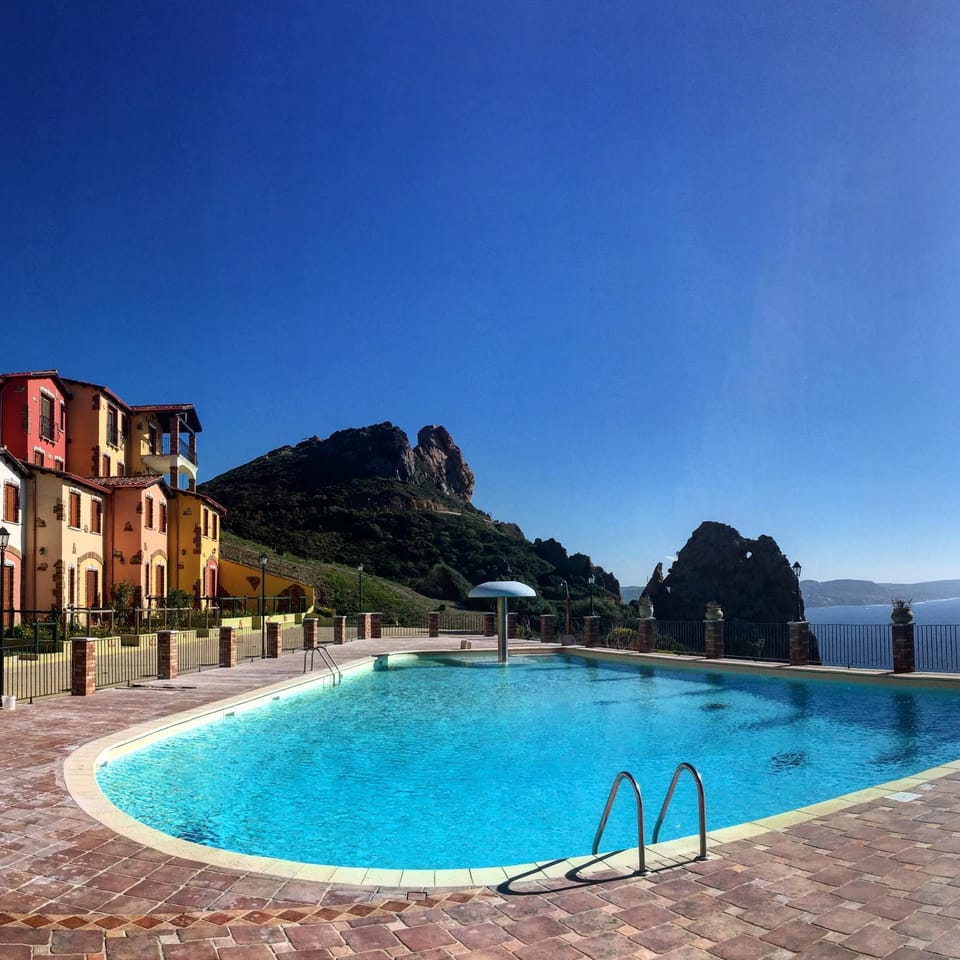 Summer, Pool view, Sea view, Swimming pool