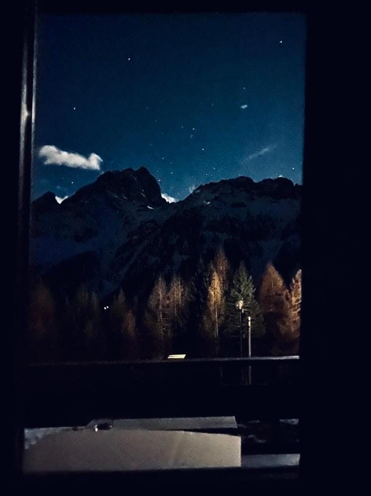 Night, Natural landscape, Mountain view