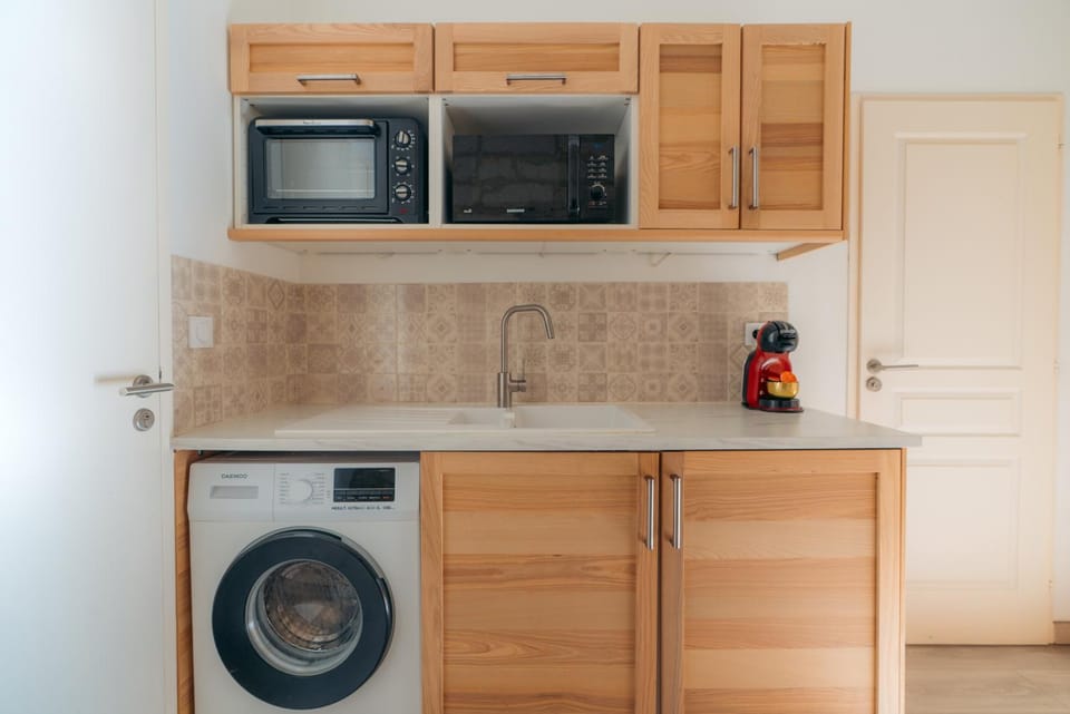 microwave, oven, washing machine, kitchen